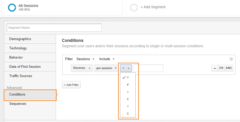 Segmenti e Limiti Google Analytics