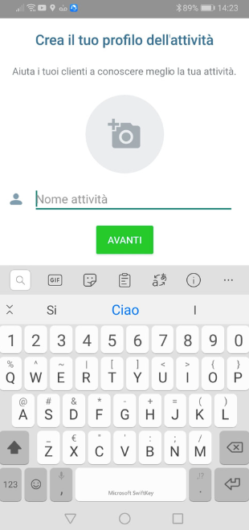 Account Business WhatsApp Crea il profilo